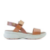Sandalias Country Tira Ancha Con Velcro de Mujer - 24202 Marron Oscuro-naranja