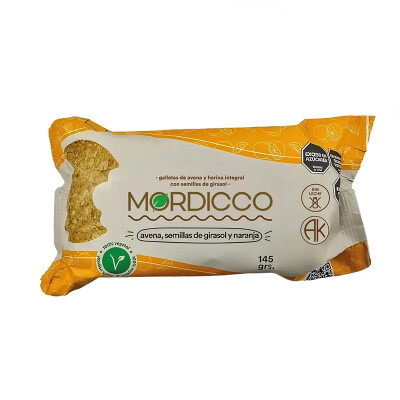 Galletas de avena, naranja y girasol Mordicco Galleta Av/nar/girasol Mordicc
