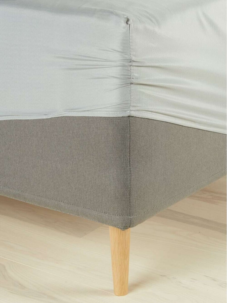 Sabana Bajera Micro Miriam 140X200X25 - Gris 