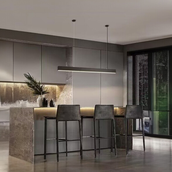 Lum. lineal 40W negra cálida 4000lm 120° 1065mm ZU0454