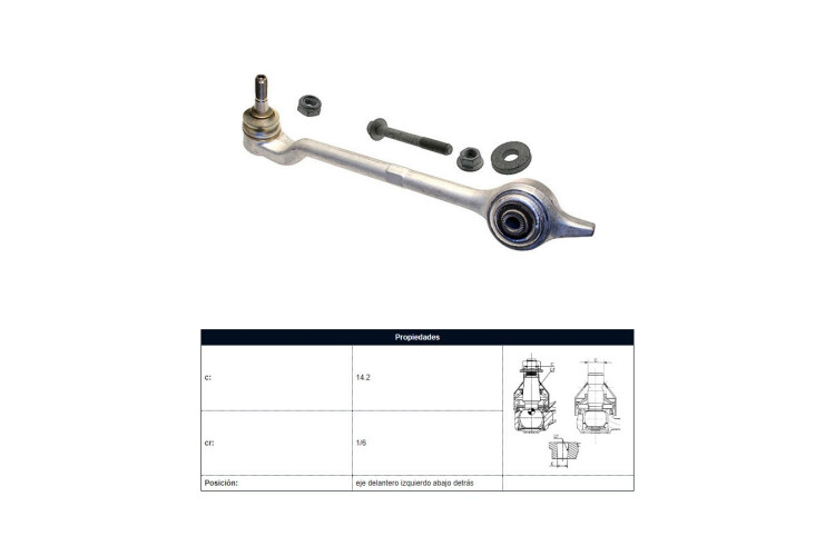 Brazo De Suspension Del BMW 525I (E39)/540I (E39)/523I (E39)/530D (E39)/528I (E39)/525 Tds (E39) 95-05 Izq Brazo De Suspension Del BMW 525I (E39)/540I (E39)/523I (E39)/530D (E39)/528I (E39)/525 Tds (E39) 95-05 Izq
