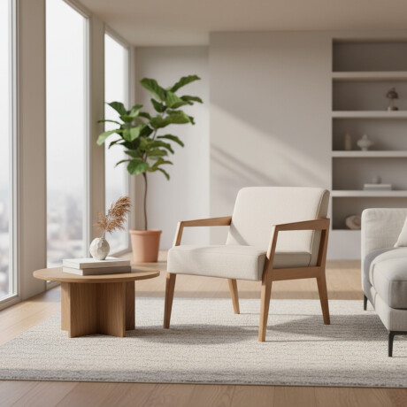 Butaca Zara - Tela Rústica 218-G2 (Cruda)