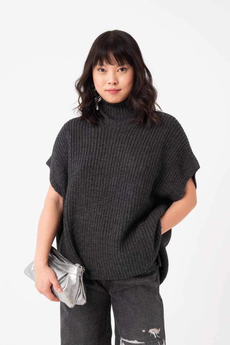CHALECO PONCHO Gris