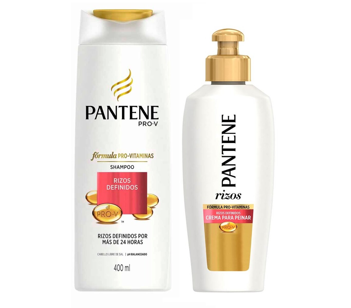 Shampoo Pantenerizos Definidos 400 Ml. + Crema De Peinar 