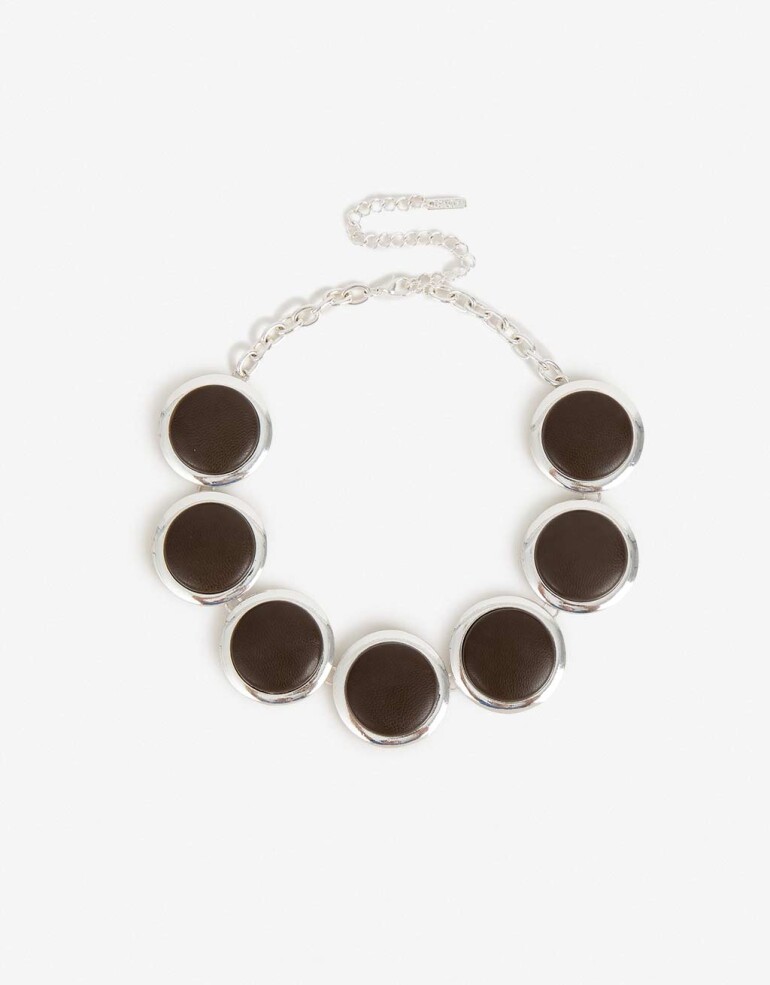 Collares Cortos Color Collar Corto Metal - Plateado Niquel