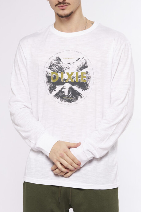 T-SHIRT ML CREATE DIXIE Blanco