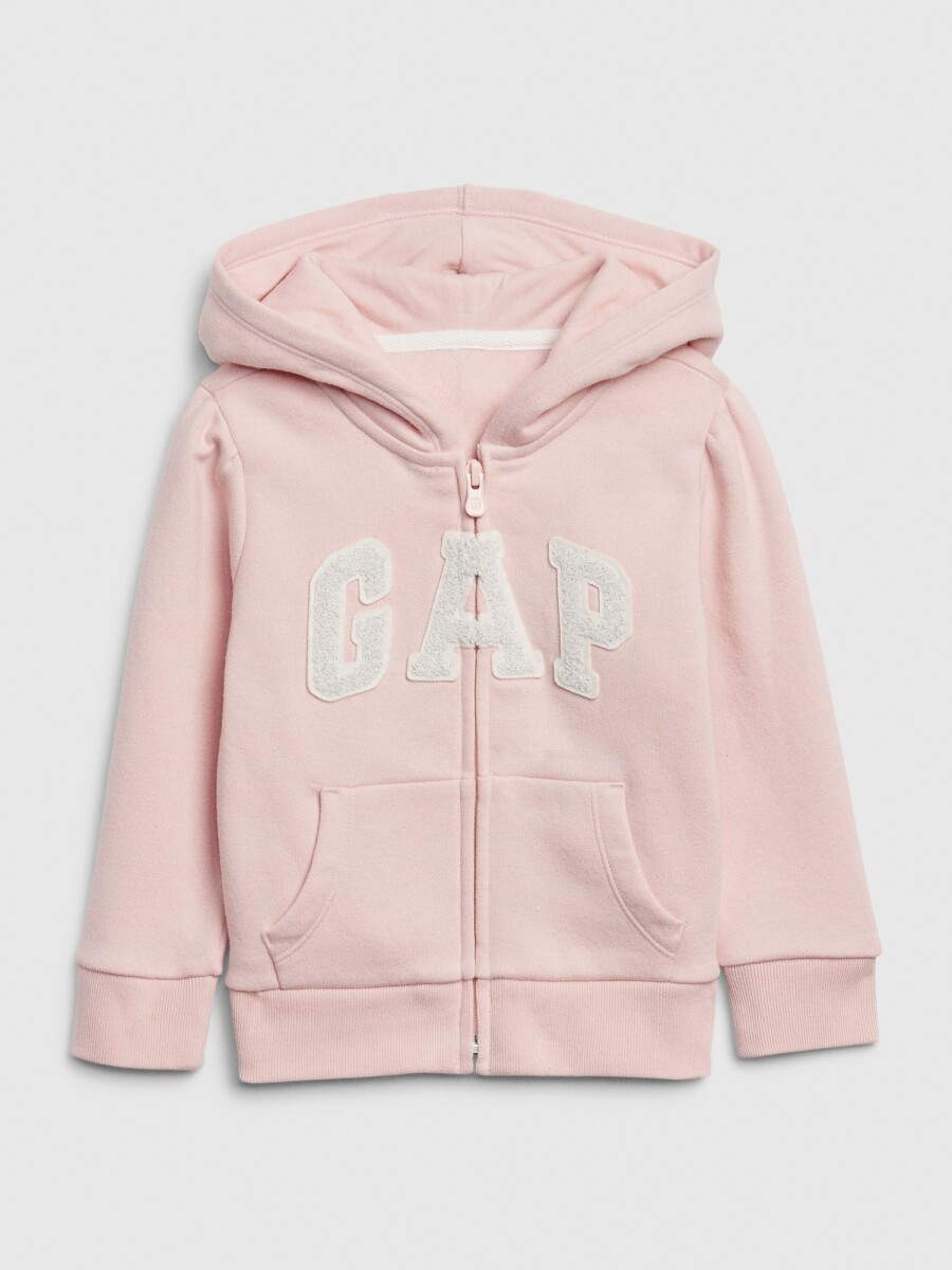Canguro Logo Gap Con Cierre Sin Felpa Toddler Niña - Icy Pink 