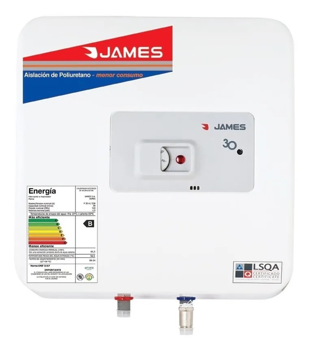 Calentador de Agua James 30 lts 