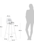 Taburete Brighter blanco altura 65 cm Taburete Brighter blanco altura 65 cm