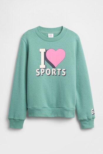 Buzo Deportivo Logo Gap Niña Turquoise Smoke 805