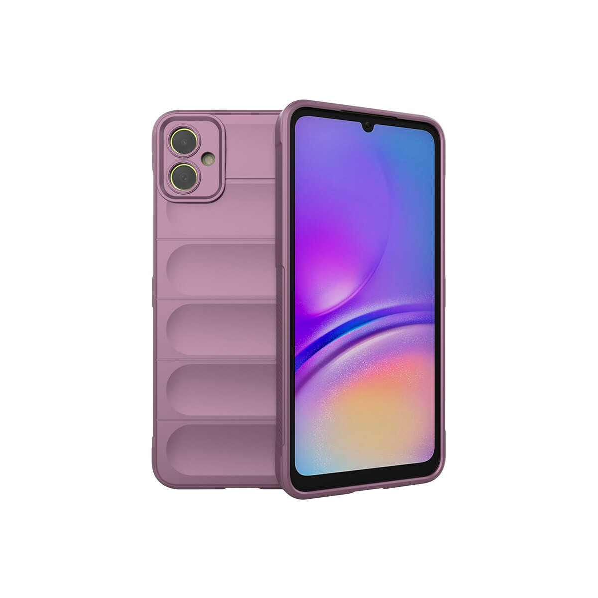 Protector Samsung Galaxy A05 engomado con textura color púrpura 