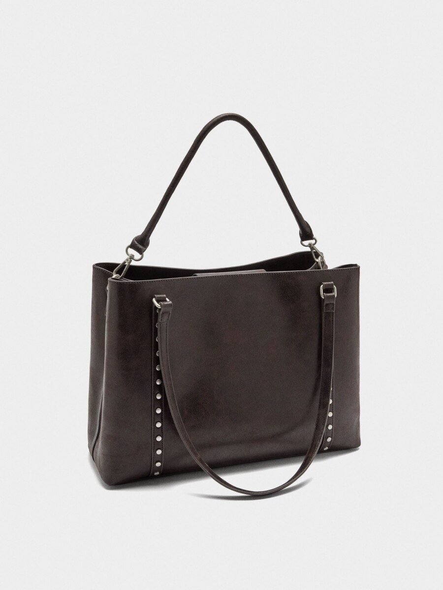 Bolso Para Portátil 13" Con Tachuelas marron
