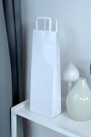 Bolsa lisa acuario 14x08x40 cm, para botella BLANCO