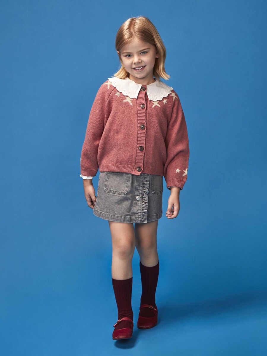 Chaqueta Con Estrellas Cereza