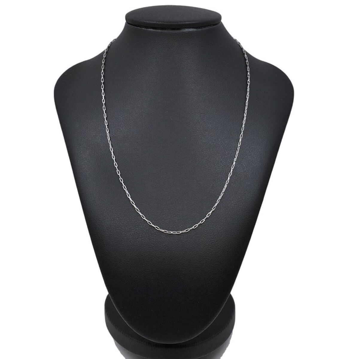 Cadena Forcet En Platino Con Cierre En Oro 18K Blanco. Largo 40 Cm 