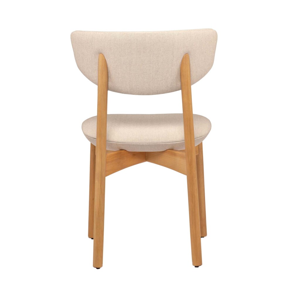 SILLA DE COMEDOR MADERA NATURAL-BEIGE CHIARA