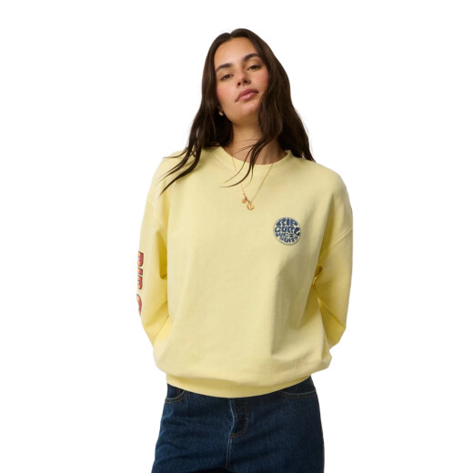Buzo Rip Curl Sg Heritage Oversized Fleece - Amarillo Buzo Rip Curl Sg Heritage Oversized Fleece - Amarillo