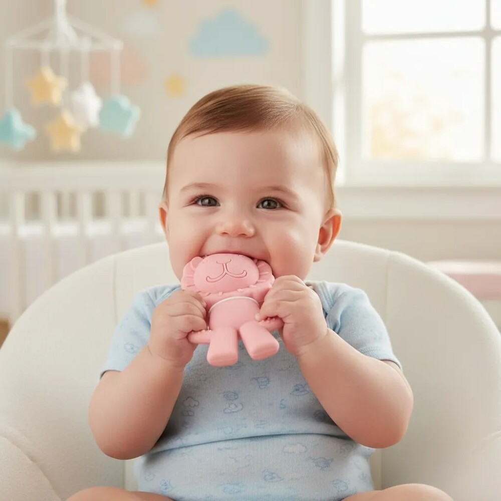 Mordillo silicona LEON buba rosado