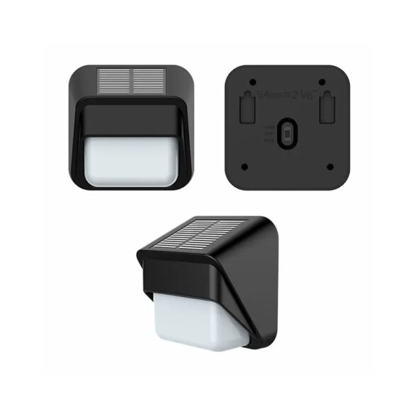 Aplique pared solar 40Lm/W negro cálido 85x85x52 IX4920