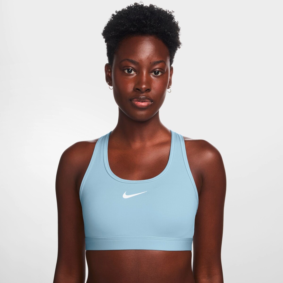 Top Nike Dri-Fit Swsh Med Spt de Mujer - Azul 