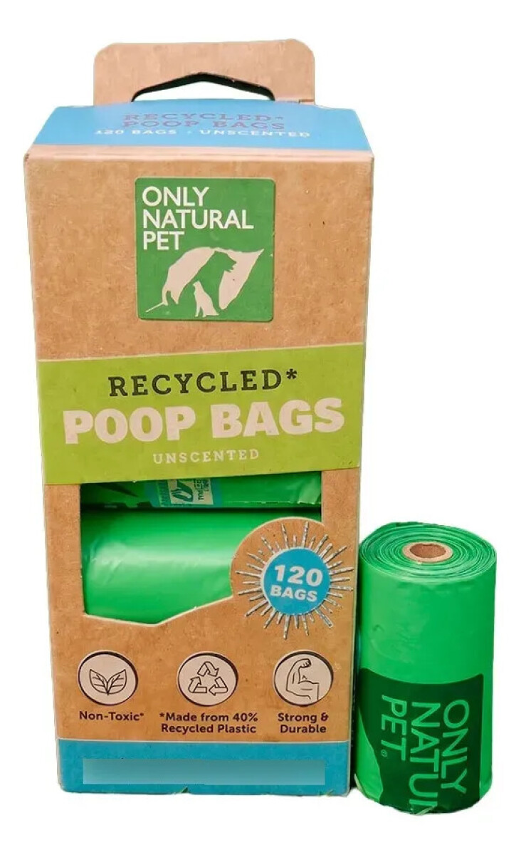 Bolsas Recicladas Para Mascotas X 8 Rollos De 15 unidades. 