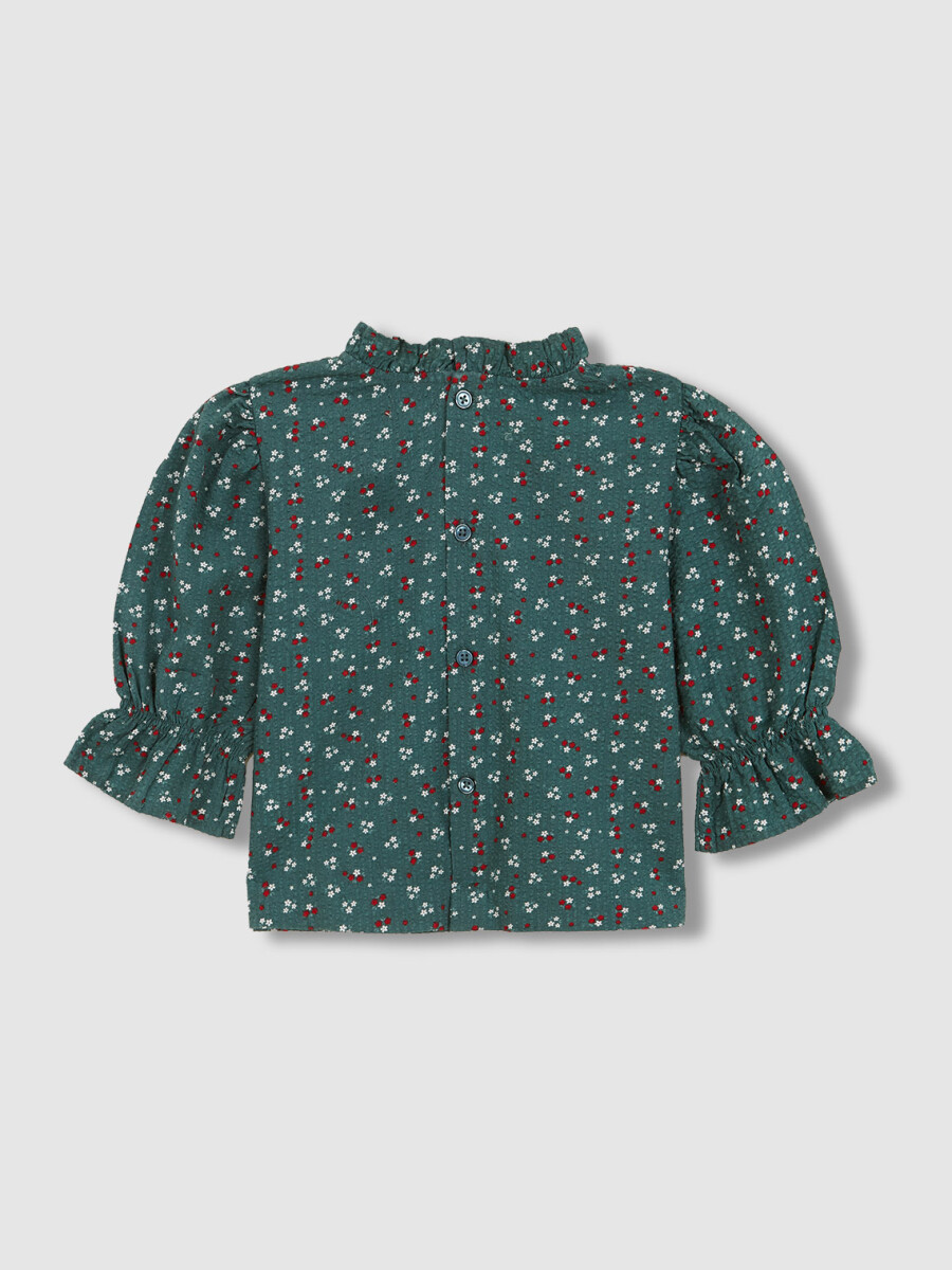 Blusa De Flores Verde