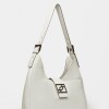 Bolso Signature en cuero graneado Blanco