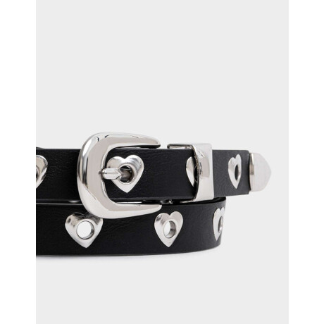 Cinturón Suede Tachas Negro