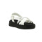 Angus Sandalia Niña Tira Cruzada C/ Pulsera Y Hebilla Blanco