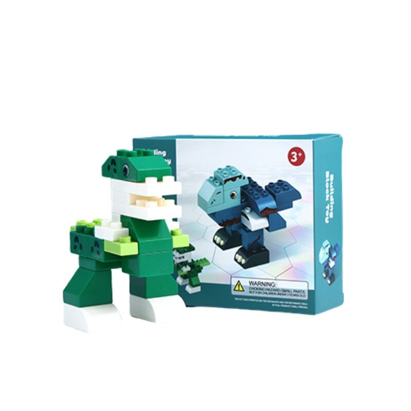 Dinosaurio De Bloques De Construcción - Verde Dinosaurio De Bloques De Construcción - Verde