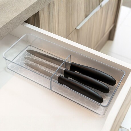 Organizador de cuchillas 12,5 x 34cm TRANSPARENTE