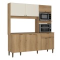 COCINA COMPACTA FLORIDA 1.85 MT 8 PUERTAS - CAPUCCINO/OFF WHITE COCINA COMPACTA FLORIDA 1.85 MT 8 PUERTAS - CAPUCCINO/OFF WHITE
