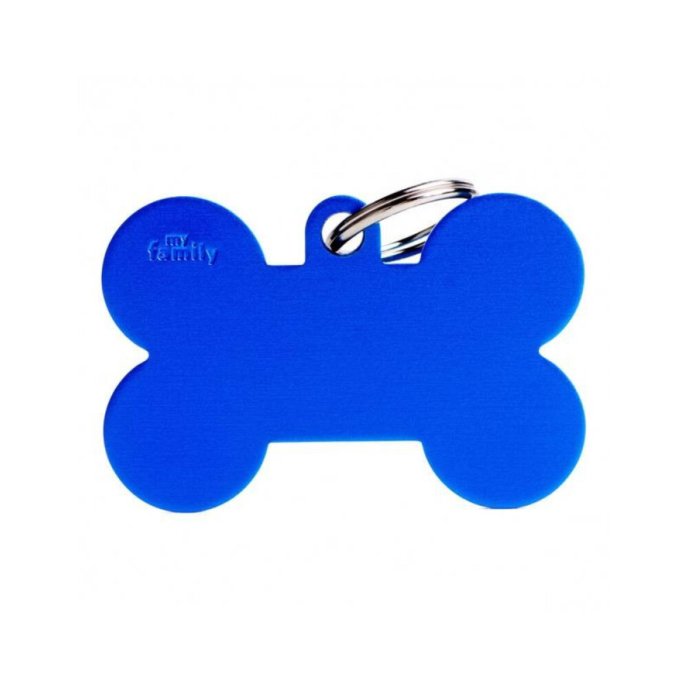 CHAPA HUESO MY FAMILY XL ALUMINIO AZUL CHAPA HUESO MY FAMILY XL ALUMINIO AZUL