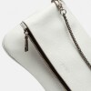 Bandolera Curve en cuero graneado Blanco