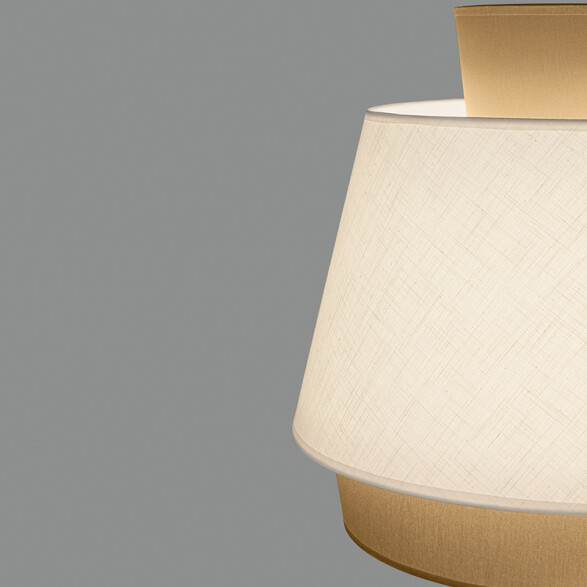 Colgante pantalla de tela arena E27 Ø450mm ASPEN BA0214