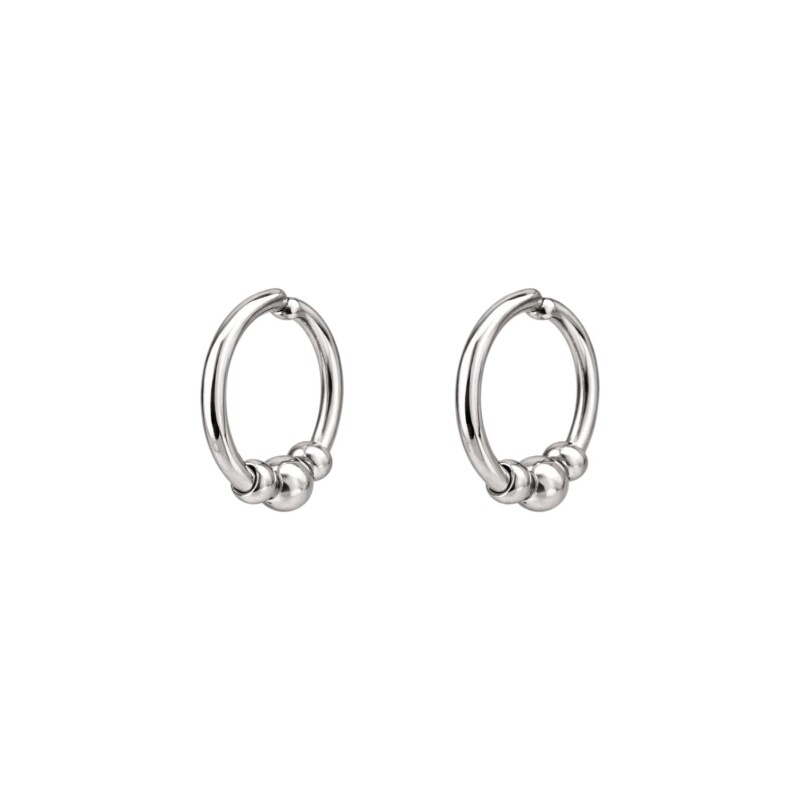Caravanas Aros con Bolitas - Plata 925 - CA4222 sinpiedra