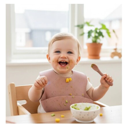 Babero silicona premium rosa