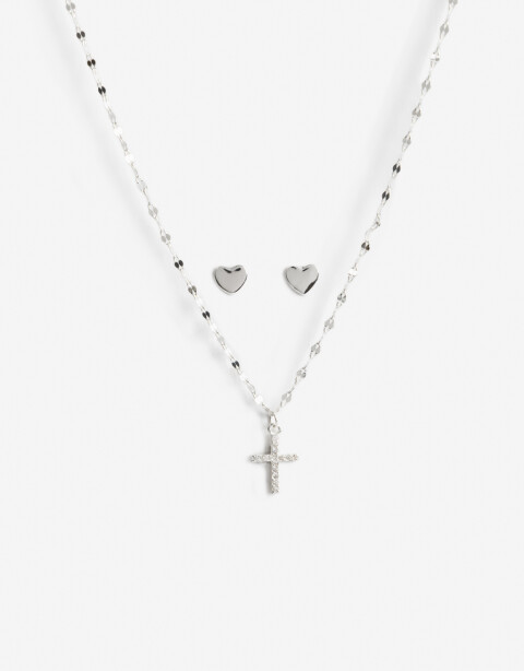 Bijouterie Set Metal Set Para Niñas En Plata 925 - Plateado Rodio