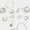 Aros Argollas Set De metal Set De Argollas - Plateado