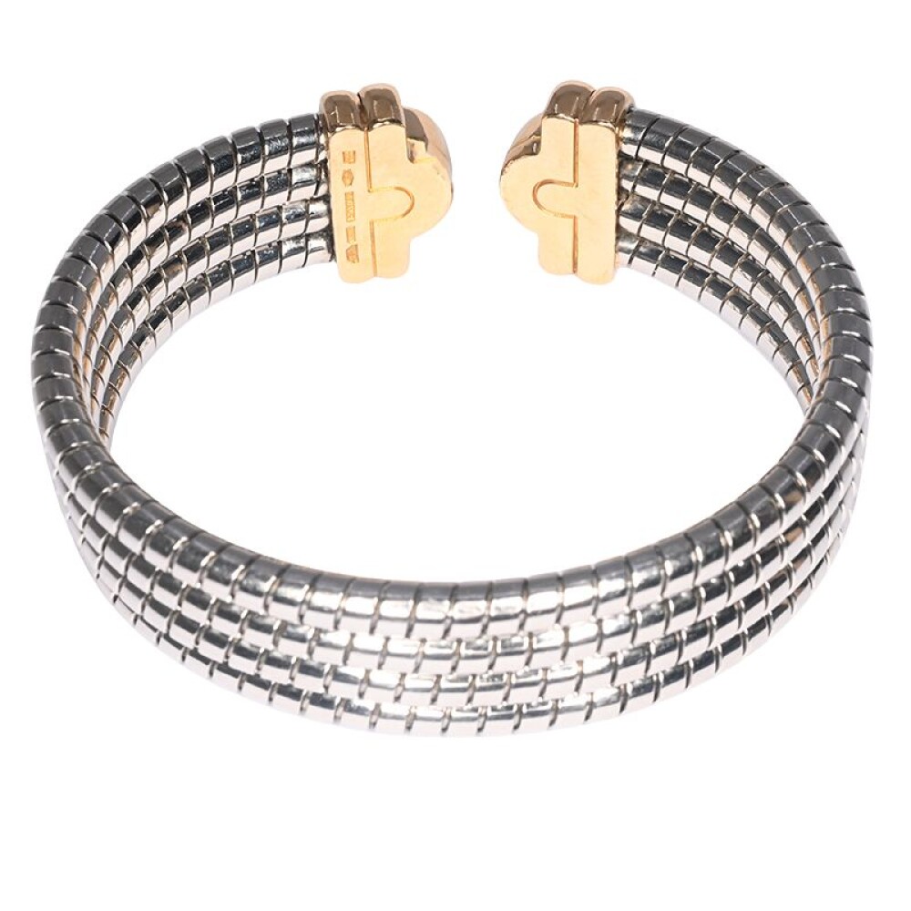 Pulsera Bulgari "Parentesi" oro amarillo 18 k y acero. Pulsera Bulgari "Parentesi" oro amarillo 18 k y acero.