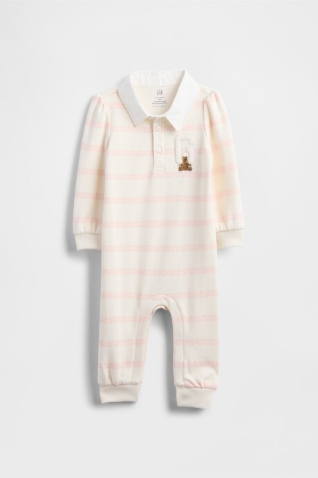 Enterito Rugby Bebé Pink Stripe