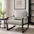 Sillón Milán ecocuero Gris claro