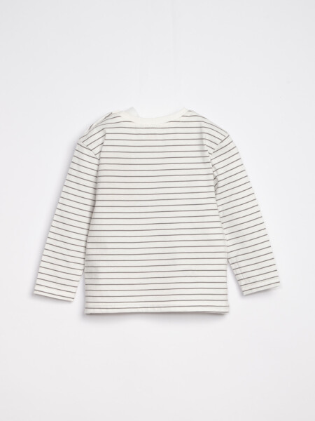 Remera Rayas Gris