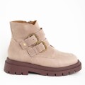 Imagen de Bota Cuero Hebillas - Rosa Viejo