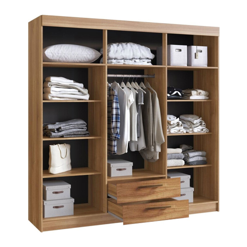 Ropero Artecas Mdp 6 Puertas 2 Cajones Y 12 Estantes Nogal Ripado Ropero Artecas Mdp 6 Puertas 2 Cajones Y 12 Estantes Nogal Ripado