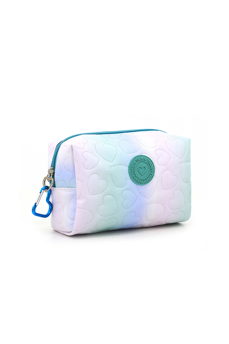Cartuchera multicolor Celeste