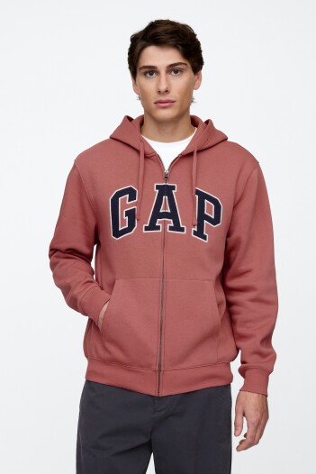 Canguro Logo Gap Con Cierre Hombre Washed Red