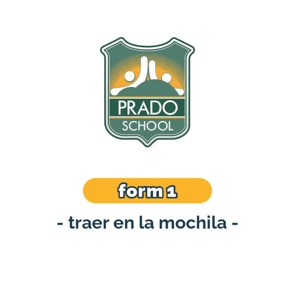 Lista de materiales - Primaria Form 1 Prado School Única