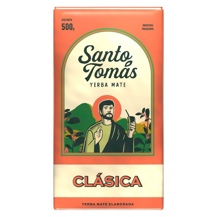 YERBA MATE SANTO TOMAS CLÁSICA CJ X 500 única