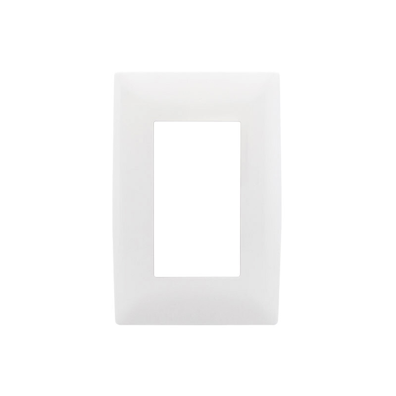 PLAQUETA C BASTIDOR 3 MODULOS - ATENEA Plaqueta c/ Bastidor 3 Módulos Atenea Blanca